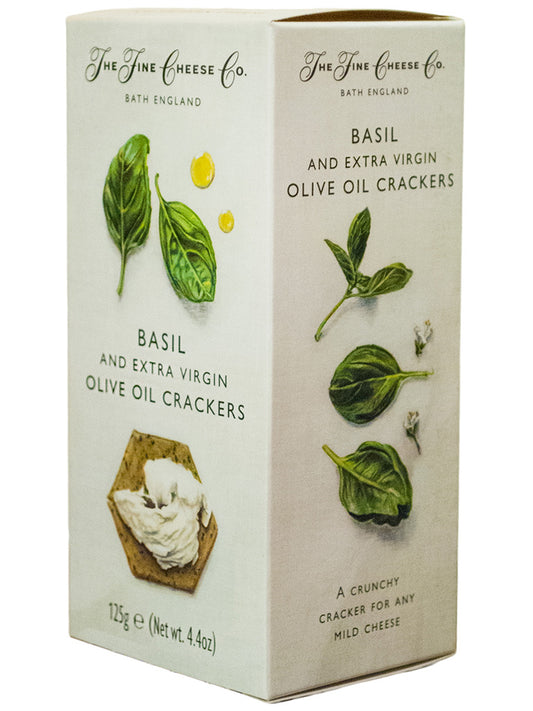 Basil and extra virgin olive oil crackers