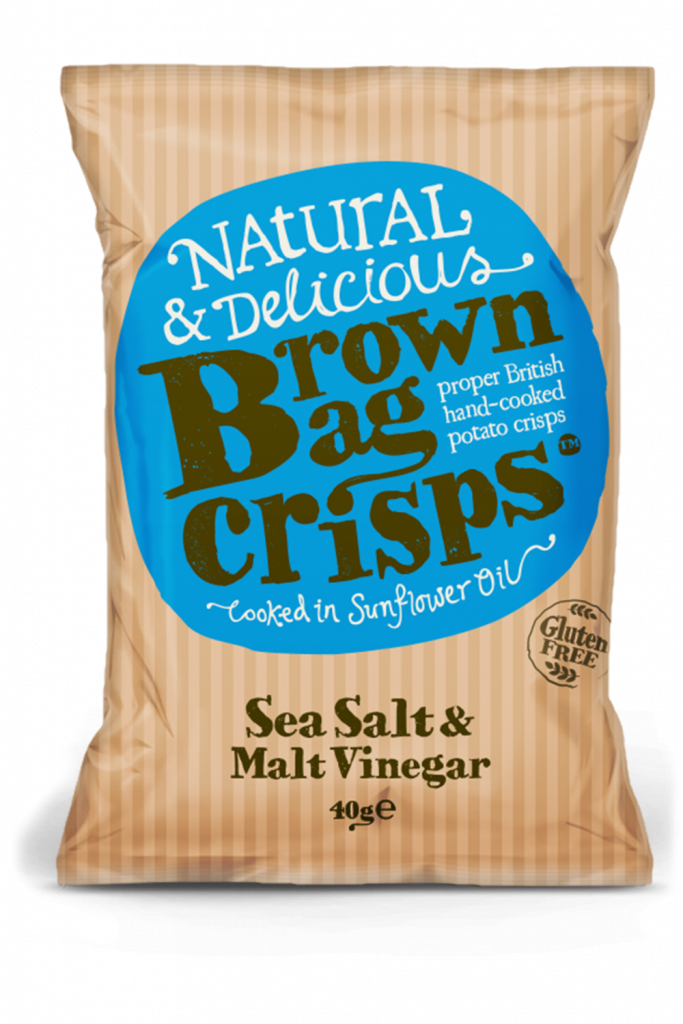 Sea Salt and Malt Vinegar Crisps 40g